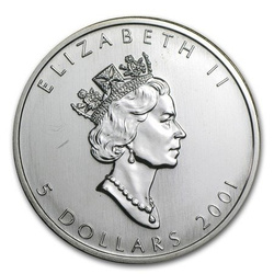 Canadian Maple Leaf 1 oz Silver 2001