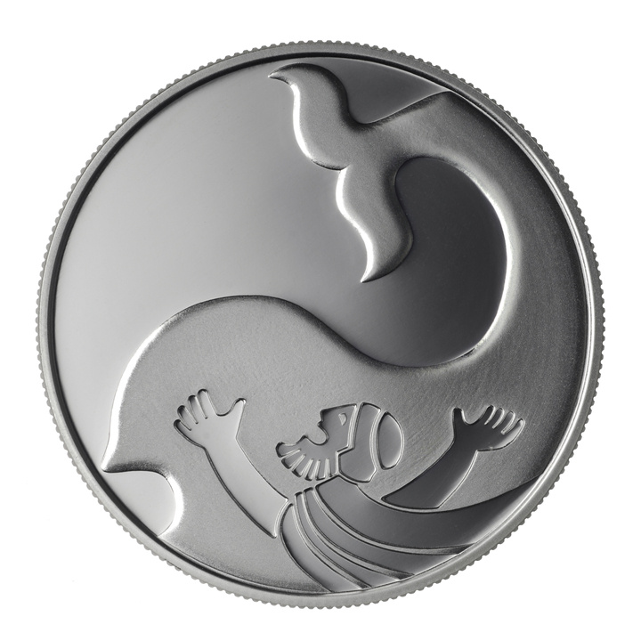Iona în Balenă 2 NIS Argint 2010 Proof