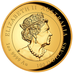 Lunar III: A tigris éve 1 uncia arany 2022 Proof magas domborzat