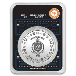 Niue: 40 Aniversario del juego PAC-MAN 1 oz Plata 2020 Slab