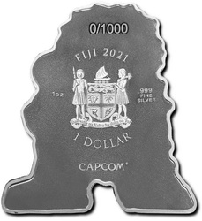 Street Fighter : Mini Fighter Ryu coloré 1 once d'argent 2021 Proof