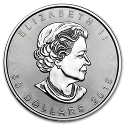 Feuille d'érable canadienne 1 once de palladium 2015