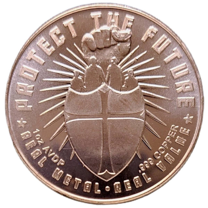 Меден медал Safety in Numbers - Planes and Tanks 1 oz Copper