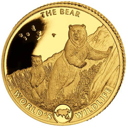 Congo : Faune sauvage du monde - L'ours 0,5 gramme d'or 2022 Proof