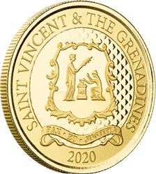 Saint Vincent e Grenadine: Pax Et Justitia 1 oncia d'oro 2020