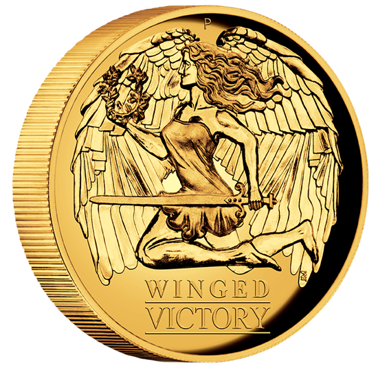 Geflügelter Sieg 1 oz Gold 2021 Proof High Relief