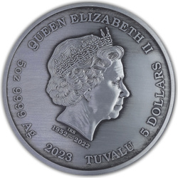 Tuvalu: Dei dell'Olimpo - Artemide 5 once d'argento 2023 Moneta antica