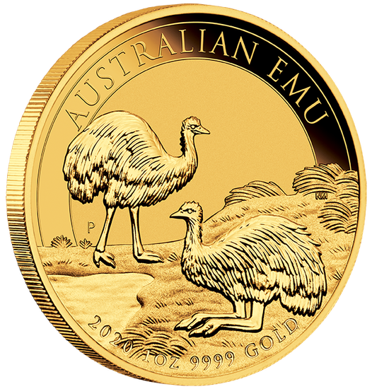 Australijski Emu 1 uncja Złota 2020