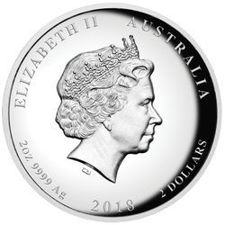 Dragon et tigre 2 onces d'argent 2018 High Relief Proof