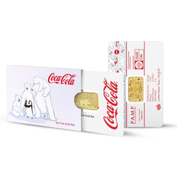 Pamp Coca Cola - Polar Bear 5 gram Gold Bar