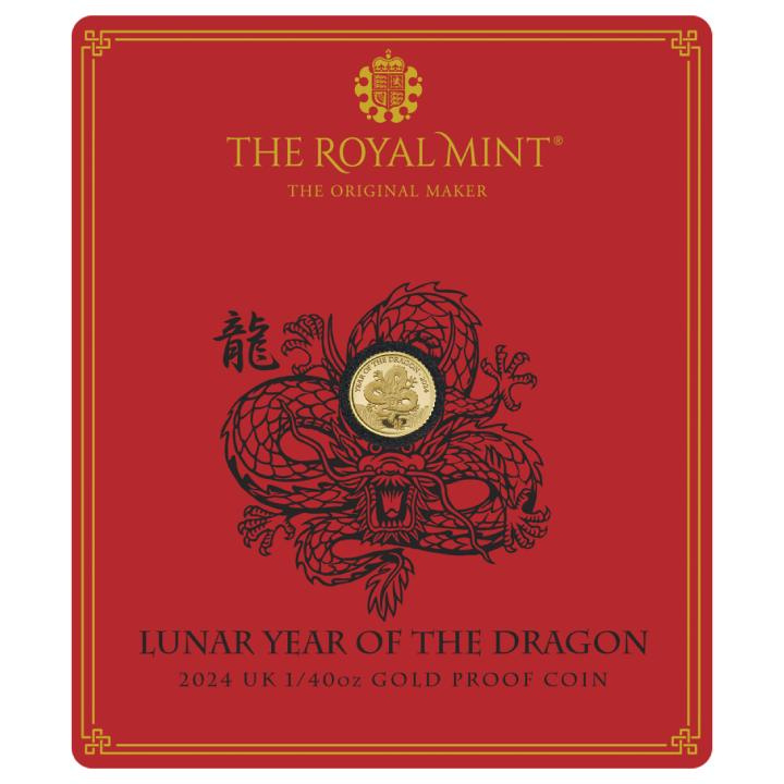 Royal Mint Lunar: A sárkány éve 1/40 uncia arany 2024 Proof