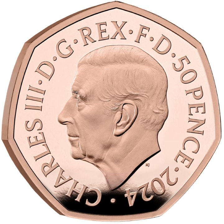 Dinosaurs: Iconic Specimens - Diplodocus 50p Gold 2024 Proof