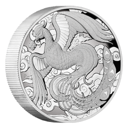 Mythes et légendes chinois : Phoenix 2 onces d'argent 2022 Proof High Relief