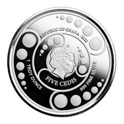 Ghana: Alien de color 1 oz Plata 2022 Proof