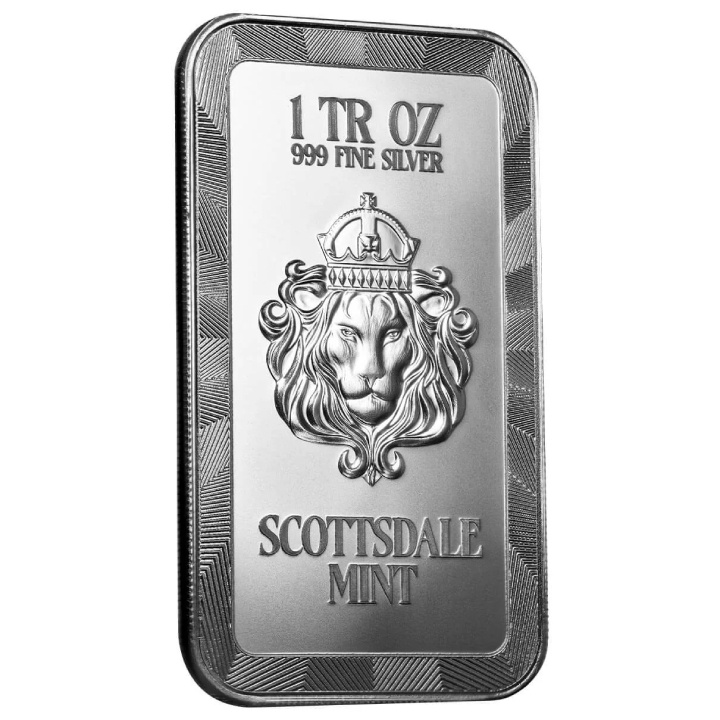 Scottsdale Mint Reino Unido Bandera de color 1 oz Silver Bar