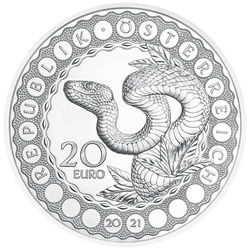 Australia - The Serpent Creator 20 Euro Srebro 2021 Proof