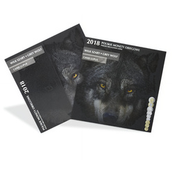 Monedas polacas de circulación “Lobo” – set de monedas  1  gr 1 gr– 5  zł 5 zł,  2018 2018