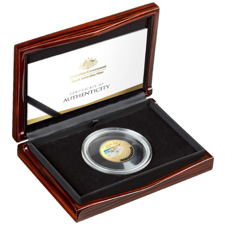 Beauty, Rich & Rare: Twelve Apostles kolorowany 1 uncja Złota 2023 Proof Domed Coin
