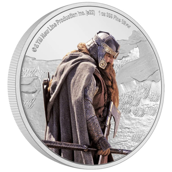 Niue: The Lord of the Rings - Gimli coloured 1 oz Silber 2022 Proof