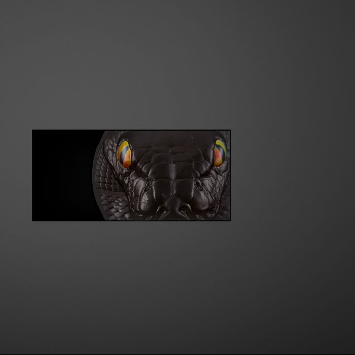 Palau: Hunters by Night – Python coloured 1000 grams Silber 2023 Obsidian Black Ultra High Relief