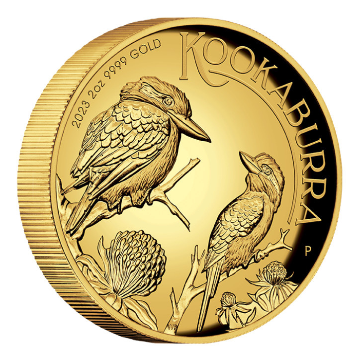 Kookaburra 2 uncje Złota 2023 Proof High Relief
