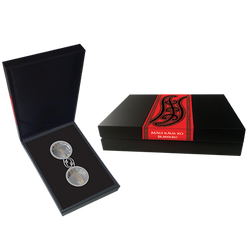 Set de 2 monedas de plata Maui y primer perro 2020