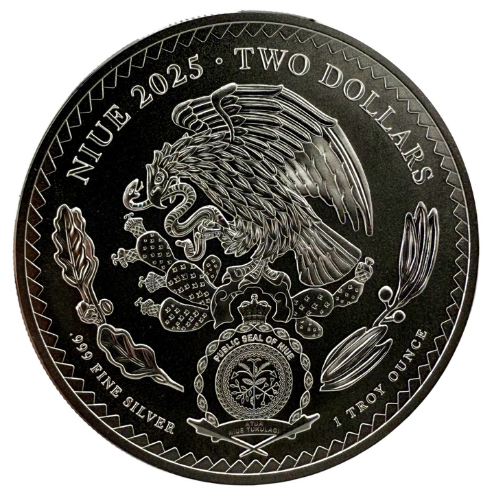 Niue: Aztec Emperor Cuauhtémoc Tribute 1 uncja Srebra 2025