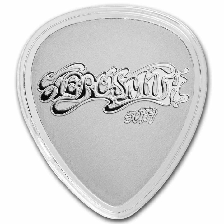 Niue: Aerosmith 50. rocznica 10 gramów Srebra 2023 Guitar Pick