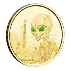 Ghana: Alien coloured 1 oz Gold 2021