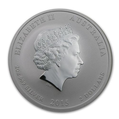 Luner II: Jahr der Ziege 2 oz Silber 2015