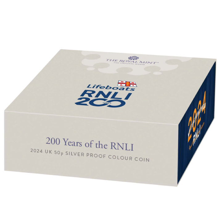 200 de ani de la RNLI 2024 50p colorată din argint Proof