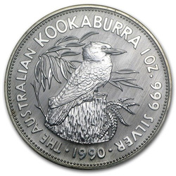 Kookaburra 1 oncia d'argento 1990