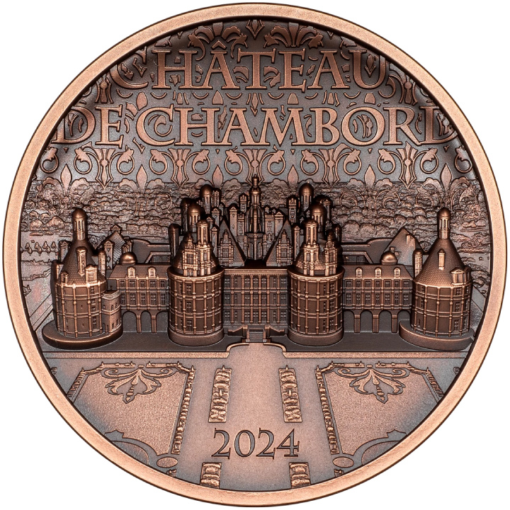 Cook Islands: Château de Chambord 50 gram Copper 2024 Antique Finish