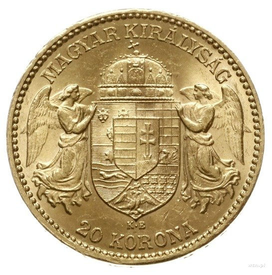 Węgry, 20 Koron Franciszek Józef I 1893 2+