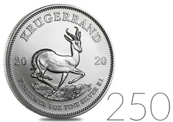 Krugerrand 1 oz Silber 2020 PAKET 250 Stück