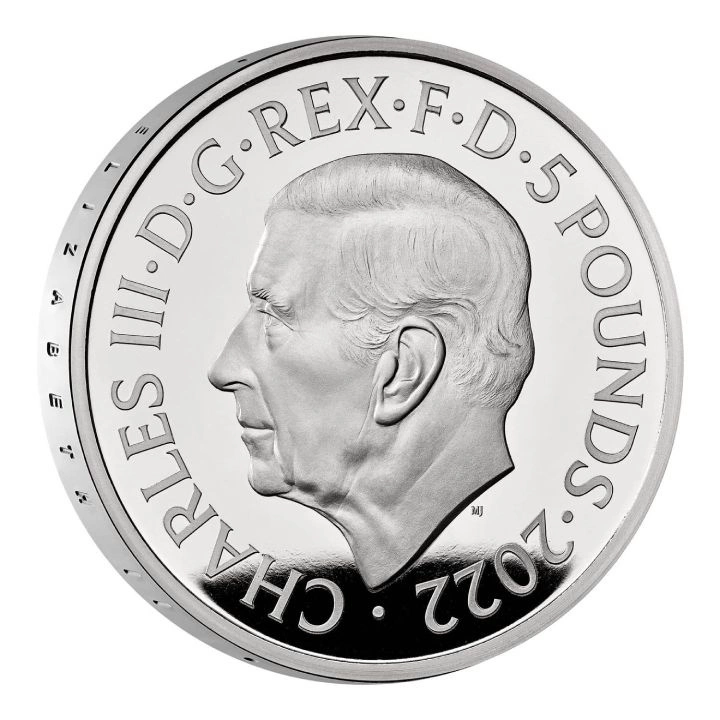 II. Erzsébet királynő 5 font ezüst 2022 Proof Piedfort érme