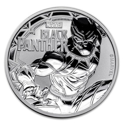 Tuvalu: Marvel - Czarna Pantera 1 uncja Srebra 2018