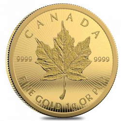 Feuille d'érable canadienne 1 gramme d'or 2022