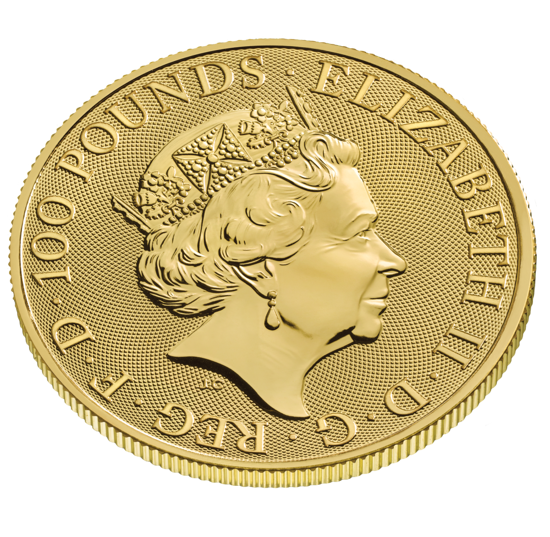 The Queen’s Beasts 2021: The White Greyhound of Richmond 1 oz Gold