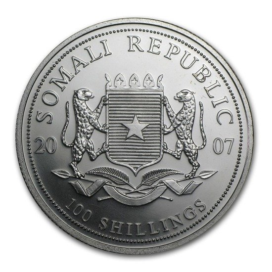 2007 Somalia 1 oz Silber Elefant