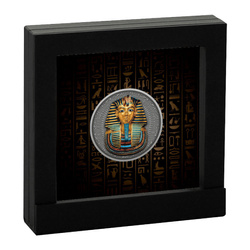 Niue: Mask od Tutankhamun coloured $5 Silber 2022 Gilded Antique Finish