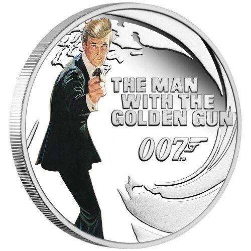 Tuvalu: El hombre de la pistola de oro de color 1/2 oz Plata 2021 Proof