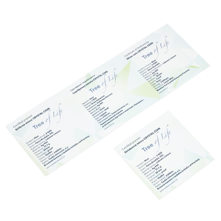 Niue: Crystal Coin - Tree of Life "Rainbow" $2 Silber 2021 Proof (Expo)