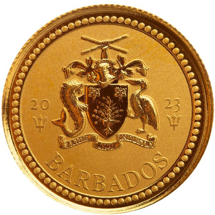 Barbados: Trident 1/10 oz Gold 2023