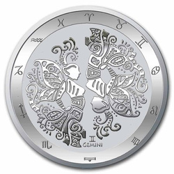 Tokelau: Serie del Zodiaco - Gemelos 1 oz Plata 2021