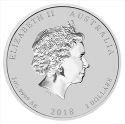Lunar II: Jahr des Hund 2 oz Silber 2018