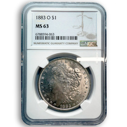Morgan 1 Dollar Srebro Różne Roczniki -O NGC MS63