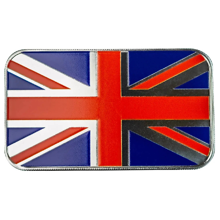 Scottsdale Mint Reino Unido Bandera de color 1 oz Silver Bar