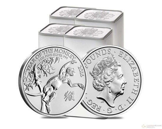 Majom éve 1 uncia ezüst Nagy-Britannia 2016