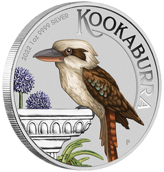 Kookaburra kolorowana 1 uncja Srebra 2022 (World Money Fair)